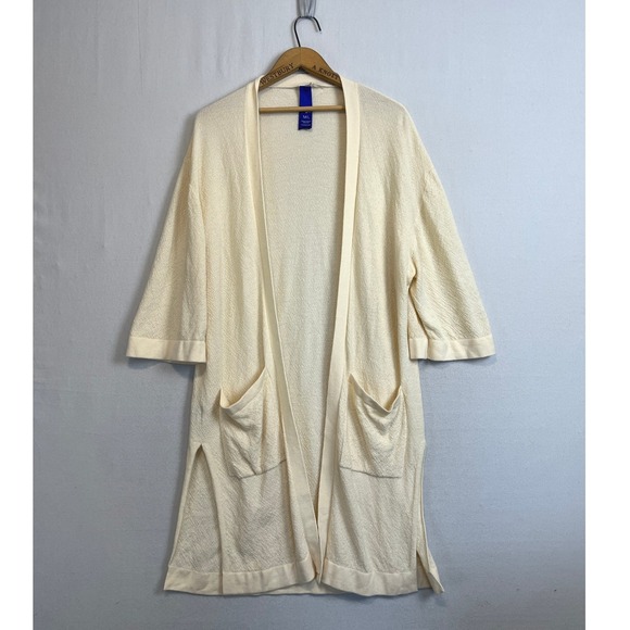 KIT AND ACE Merino Wool Blend Duster Cardigan Open Front Pockets Women's M L‎ - Picture 6 of 11